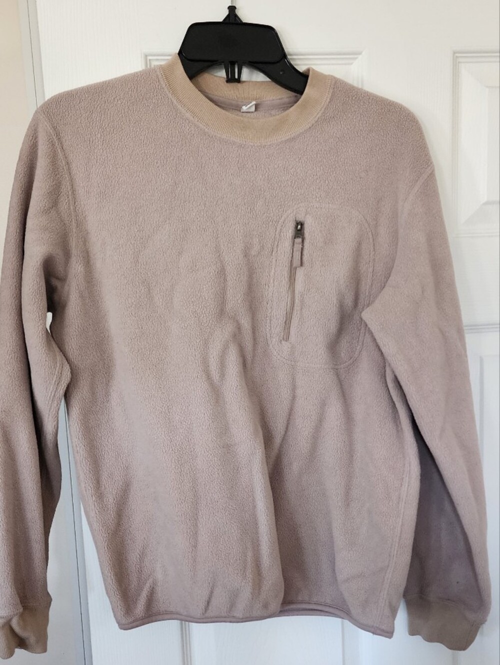 Uniqlo Men's Crewneck Fleece Sweater - Light Taupe